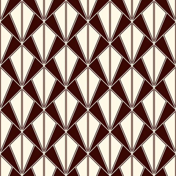 Ineinander greifende Dreiecke tessellation. zeitgenössischer Druck mit wiederholten Jakobsmuscheln. nahtloses Muster mit Fischschuppen. — Stockvektor