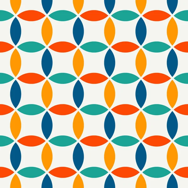 Daireler çakışan canlı arka plan. Yaprakları motif. Klasik geometrik süsleme ile Seamless Modeli