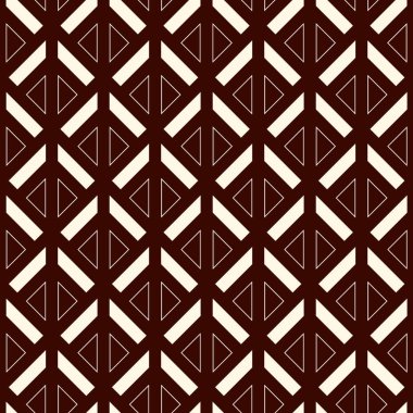 Doğrusal stil geometrik dikişsiz desen. Minimum coğrafi yüzey izi. Tekrarlanan üçgenler, geometrik şekiller arkaplan