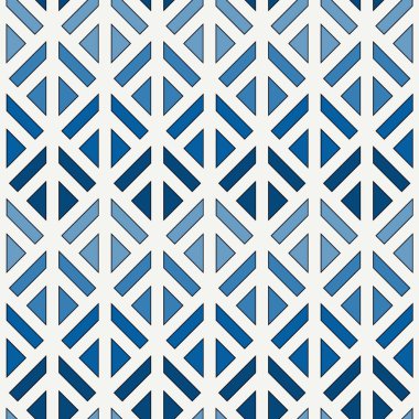 Linocut stili geometrik dikişsiz desen. Minimum coğrafi yüzey izi. Tekrarlanan üçgenler, geometrik şekiller arkaplan