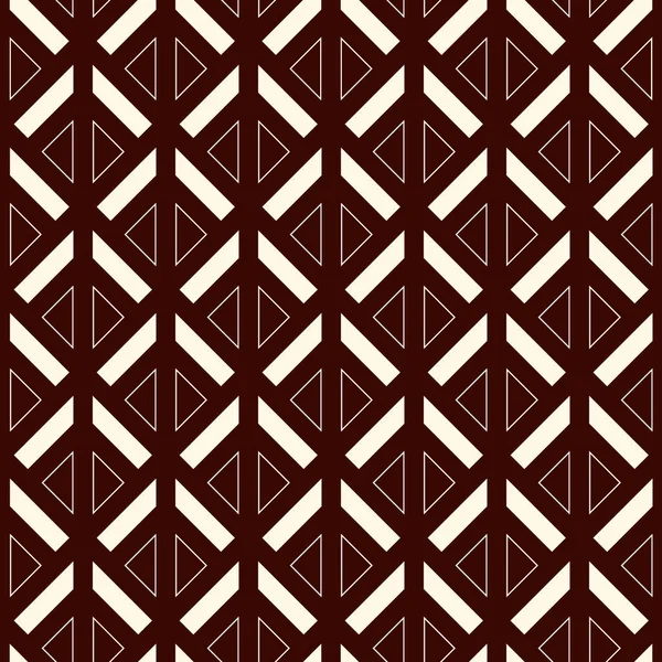 Lineaire stijl geometrisch naadloos patroon. Minimale geo-oppervlaksafdruk. Herhaalde driehoeken, geometrische vormen achtergrond — Stockvector
