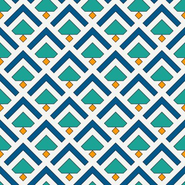 Oklar, pullar, pürüzsüz desen. Etnik, kabile baskısı. Squama, semboller. Tekrarlanan ok başı, üçgen şekilli arka plan. Amerikan yerlilerinin dekoratif duvar kağıtları. Vektör soyut dijital kağıt