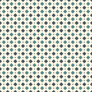 Çağdaş geometrik desen. Tekrarlanan kareler, elmas motifleri. Basit bir süs. Modern soyut arka plan. Kusursuz yüzey tasarımı. Geo duvar kağıdı. Dijital kağıt, tekstil baskısı. Vektör sanatı