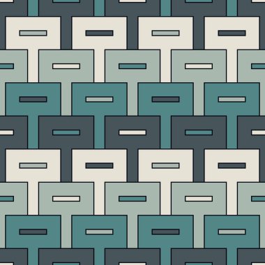 Çağdaş geometrik desen. Tekrarlanan dikdörtgen motifi. Basit bir minimalist süs. Modern soyut arka plan. Kusursuz yüzey tasarımı. Geo duvar kağıdı. Dijital kağıt, tekstil baskısı. Vektör sanatı