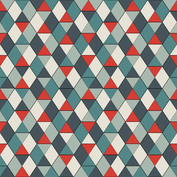 Kusursuz desenli, mozaik camlı. Birbirine kenetlenmiş üçgen tesisi. Tekrarlanan altıgenli çağdaş baskı. Modern soyut süs arka planı. Geometrik motif. Vektör dijital kağıt