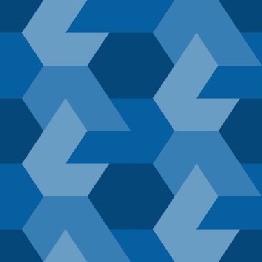 Çağdaş geometrik desen. Bulmaca süsü. Birbirine kenetlenmiş sayılar. Modern mozaik arka plan. Kusursuz yüzey soyut tasarımı. Geo duvar kağıdı. Dijital kağıt, tekstil baskısı. Vektör sanatı