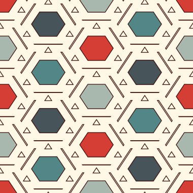 Çağdaş bal peteği geometrik deseni. Tekrarlanan altıgen süsü. Modern mozaik fayansların arka planı. Kusursuz yüzey soyut tasarımı. Geo duvar kağıdı. Dijital kağıt, tekstil baskısı. Vektör illüstrasyonu