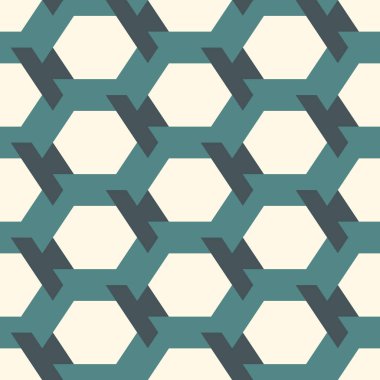 Çağdaş bal peteği geometrik deseni. Tekrarlanan altıgen süsü. Modern mozaik fayansların arka planı. Kusursuz yüzey soyut tasarımı. Geo duvar kağıdı. Dijital kağıt, tekstil baskısı. Vektör illüstrasyonu