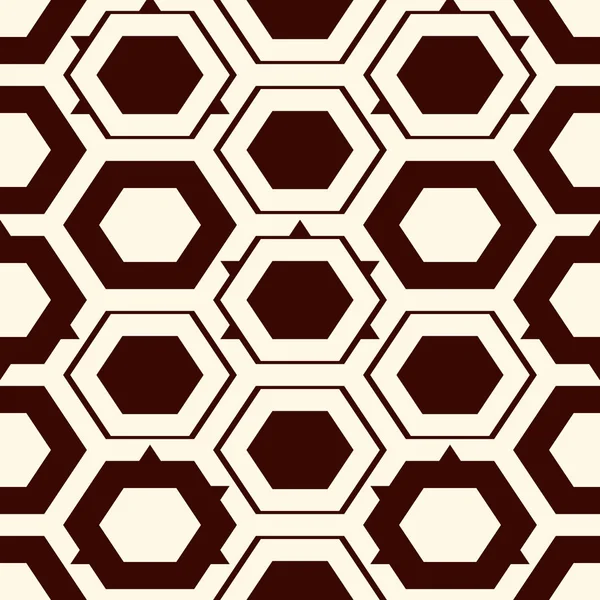 Modèle Géométrique Nid Abeille Contemporain Ornement Hexagonal Répété Carrelage Mosaïque — Image vectorielle