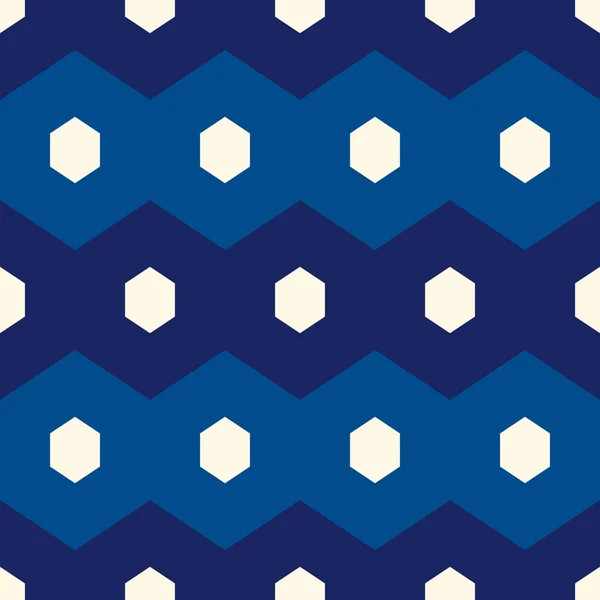 Современный Зигзагообразный Рисунок Повторное Украшение Шестиугольника Современный Геометрический Фон Бесшовный — стоковый вектор