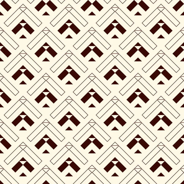 Flechas Escamas Patrón Sin Costura Étnica Huella Tribal Squama Adorno — Vector de stock