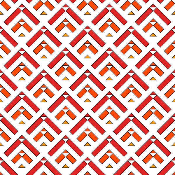 Flechas Escamas Patrón Sin Costura Étnica Huella Tribal Squama Adorno — Vector de stock