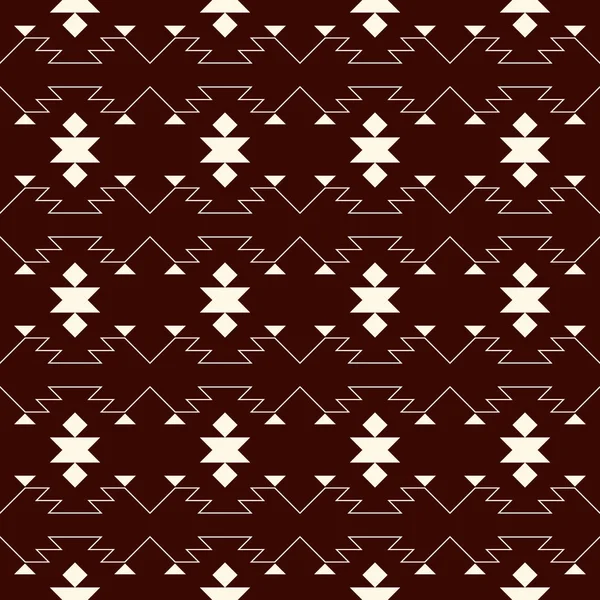Ethnische Tribal Nahtlose Muster Indianer Besticken Stilisierte Textile Oberflächen Boho — Stockvektor