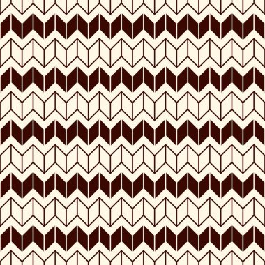 Herringbone motifli kusursuz yüzey dizaynı. Tekrarlanan semboller duvar kâğıdı. Zigzag çizgileri. Çentikli üçgen dalgalar. Dijital kağıt, tekstil baskısı, sayfa doldurma. Vektör sanatı