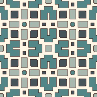 Tekrarlanan geometrik formlar ile mavi seamless modeli. Süs arka plan. Etnik ve kabile motifler. Dijital kağıt, tekstil baskı, sayfa dolgu. Vektör sanat