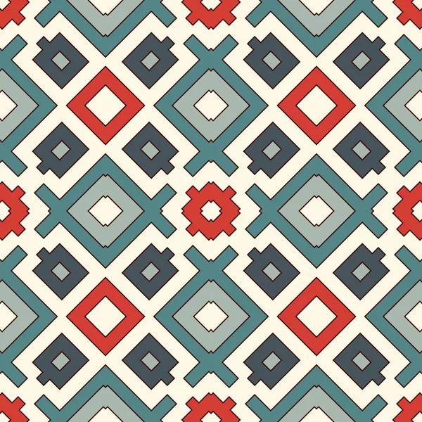 Ethnic Στυλ Αδιάλειπτη Μοτίβο Γεωμετρικά Σχήματα Ιθαγενείς Αμερικανοί Διακοσμητικό Αφηρημένο — Διανυσματικό Αρχείο