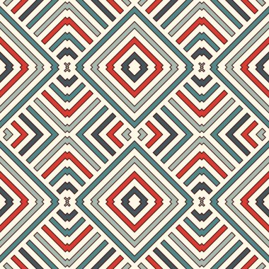 Geometrik süslemeli, pürüzsüz bir desen. Üst üste binen çizgilerle Pastel renkleri soyut arkaplan. Balık pulu motifi. Çizgili dijital kağıt, tekstil baskısı, sayfa doldurma. Vektör sanatı