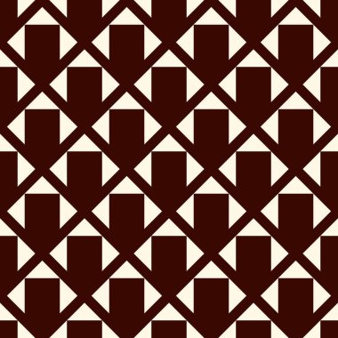 Geometrik dikişsiz desen. Etnik, kabile suyüzü baskısı. Elmas şebeke motif süsü. Tekrarlanan mini üçgen arka plan. Basit coğrafi dekoratif duvar kağıdı. Minimalist biçim vektörü soyut dijital kağıt