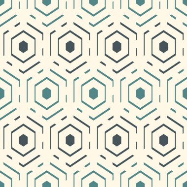 Çağdaş bal peteği geometrik deseni. Tekrarlanan altıgen süsü. Modern mozaik arka plan. Kusursuz yüzey soyut tasarımı. Geo duvar kağıdı. Dijital kağıt, tekstil baskısı. Vektör sanatı