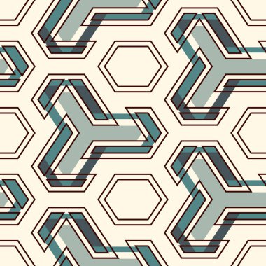 Çağdaş geometrik desen. Coğrafi süs. Tekrarlanan rakamlar. Modern arka plan. Kusursuz yüzey soyut tasarımı. Etnik duvar kağıdı. Dijital kağıt, tekstil baskısı. Vektör sanatı