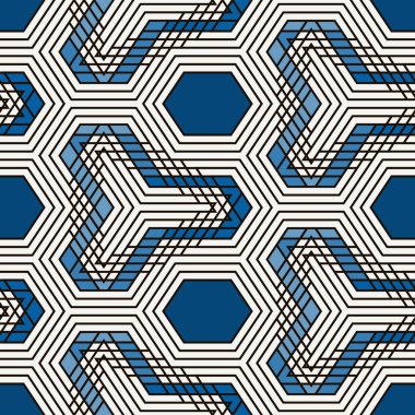 Çağdaş geometrik desen. Coğrafi süs. Tekrarlanan rakamlar. Modern arka plan. Kusursuz yüzey soyut tasarımı. Etnik duvar kağıdı. Dijital kağıt, tekstil baskısı. Vektör sanatı