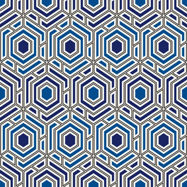 Çağdaş Bal Peteği Geometrik Deseni Tekrarlanan Altıgen Süsü Modern Mozaik — Stok Vektör