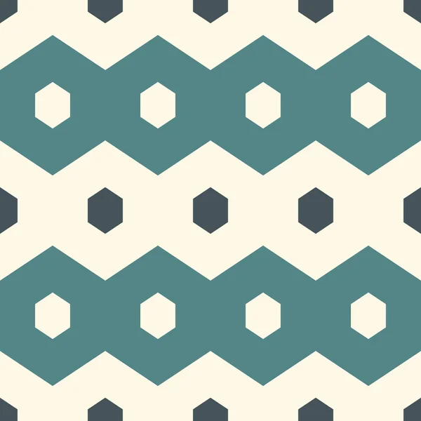 Modernes Zickzackmuster Wiederholte Sechseckige Ornamente Zeitgemäßer Geometrischer Hintergrund Nahtlose Abstrakte — Stockvektor