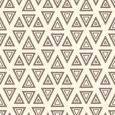 Çağdaş geometrik desen. Tekrarlanan üçgenler, çizgi süslemeleri. Modern jeo soyut arkaplan. Kusursuz yüzey tasarımı. Şebeke duvar kağıdı. Dijital kağıt, tekstil baskısı. Vektör illüstrasyonu