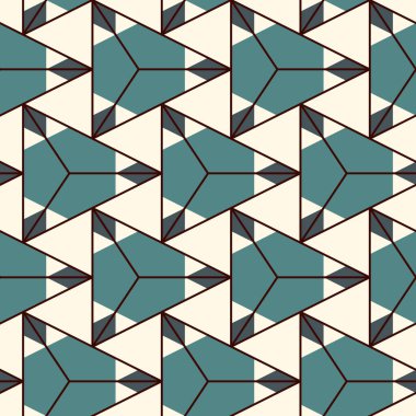 Çağdaş geometrik desen. Tekrarlanan üçgen motifi. Kusursuz yüzey tasarımı. Modern jeo soyut arkaplan. Minimalist duvar kağıdı. Basit süslemeli dijital kağıt, tekstil baskısı. Vektör sanatı