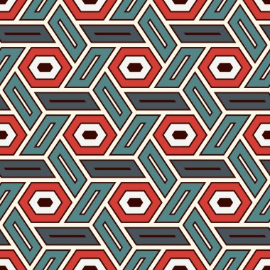 Çağdaş bal peteği geometrik deseni. Tekrarlanan altıgen süsü. Modern mozaik fayansların arka planı. Kusursuz yüzey soyut tasarımı. Geo duvar kağıdı. Dijital kağıt, tekstil baskısı. Vektör illüstrasyonu