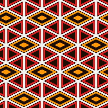 Etnik, kabilesel, pürüzsüz yüzey deseni. Amerikan yerlilerinin tarzı. Tekrarlanan elmas, üçgen süsü. Geometrik şekiller motifi. Boho şık dijital kağıt, tekstil baskısı. Modern jeo duvar kağıdı.