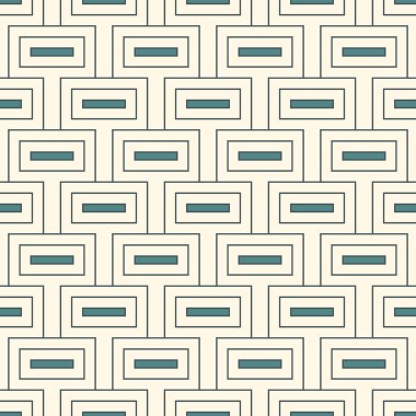 Çağdaş geometrik desen. Tekrarlanan dikdörtgen motifi. Doğrusal süs. Modern soyut arka plan. Kusursuz yüzey tasarımı. Jeo minimalist duvar kağıdı. Grid dijital kağıt, tekstil baskısı. Vektör sanatı