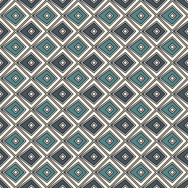Terazili, pürüzsüz yüzey deseni. Etnik ve kabile motifleri. Tekrarlanan geometrik formlarla süslenmiş soyut bir arkaplan. Dijital kağıt, tekstil baskısı, sayfa doldurma. Vektör sanatı
