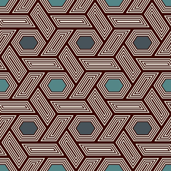 Hedendaagse Honingraat Geometrisch Patroon Herhaalde Zeshoekige Versiering Moderne Mozaïek Tegels — Stockvector