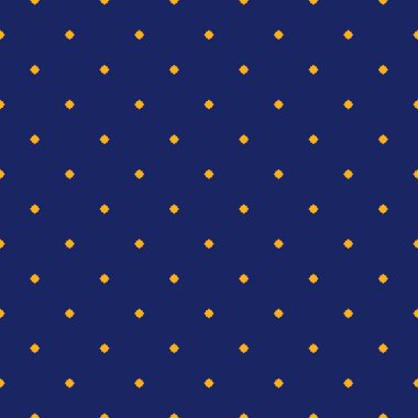 Basit bir süs eşyasıyla kusursuz bir yüzey tasarımı. Puantiyeli puantiyeli. Mini yıldızlar motifi. Tekrarlanan geometrik şekilli desen. Minimalist duvar kağıdı. Dijital kağıt, tekstil baskısı. Vektör sanatı