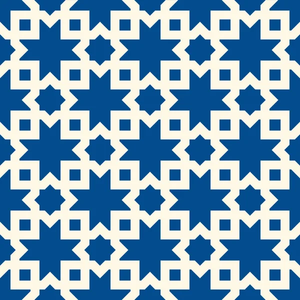 Problemfri Overflade Design Med Arabisk Ornament Marokkanske Stjerner Kors Motiv – Stock-vektor