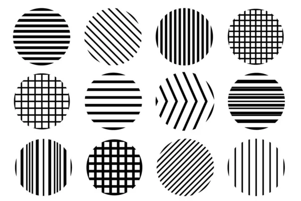 Circle Minimalistisches Design Moderne Ikonen Sammlung Doodle Runde Strukturierte Formen — Stockvektor
