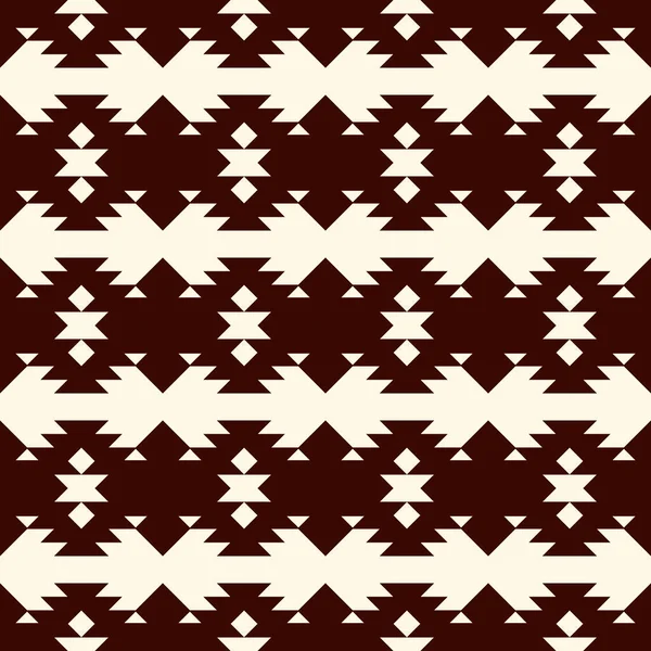 Etnische Tribale Naadloze Patroon Inheemse Amerikanen Borduren Textiel Gestileerde Oppervlakte — Stockvector