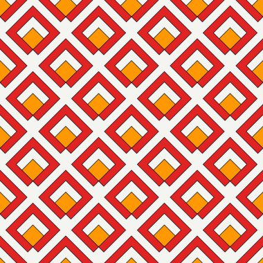 Elmas şebeke kusursuz desen. Etnik, kabilenin yüzey izleri. Geometrik süs. Tekrarlanan eşkenar dörtgen arka plan. Süslü duvar kâğıdı. Coğrafi vektör soyut çizimi