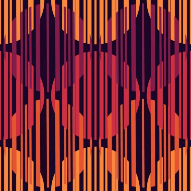 Kusursuz bir şablon açın. Tekrarlanan hatlar, üst üste binen daireler. Karışık doku geometrik arkaplan. Yuvarlak halkalar, dikey çizgiler, yıldız motifi. Hassas soyut vektör süslemesi