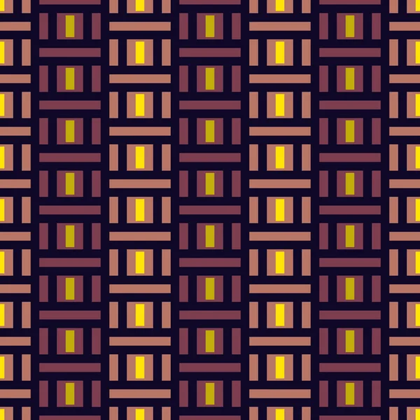 Geometric Seamless Pattern Bauhaus Style Background Modular Grid Print Straight — Stock Vector