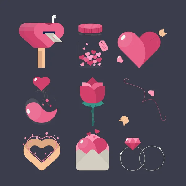 Romantic valentine\'s day element collection