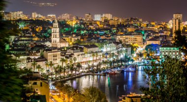 Split şehir hava cityscape.