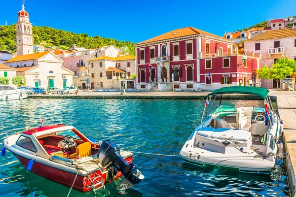 カラフルな地中海風景クロアチア. — ストック写真