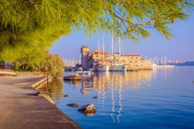 Dalmaçya Adriyatik sahil sahne.