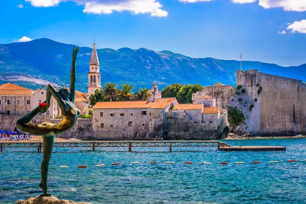 Budva citadel summer Montenegro. — Stock Photo, Image