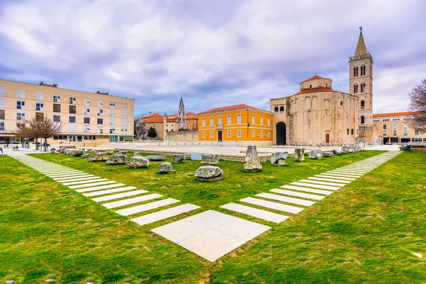 Romeinse forum bezienswaardigheden Zadar. — Stockfoto