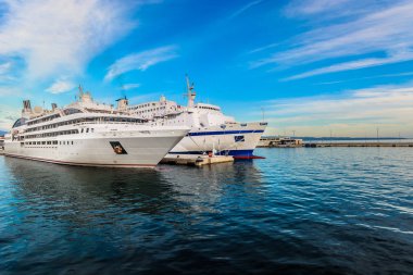  Kruvazör deniz bağlantı noktası Mediterranean.