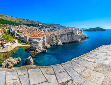 Havadan görünümü Hırvatistan Dubrovnik.
