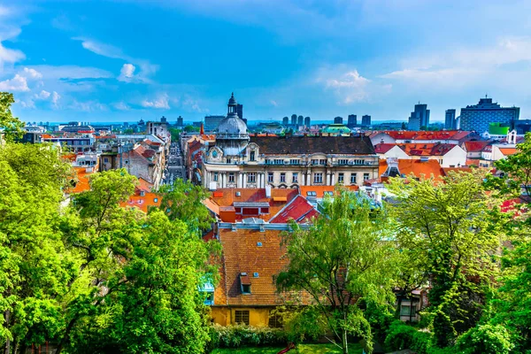 Zagreb architecture colorful view. — Stock Photo, Image